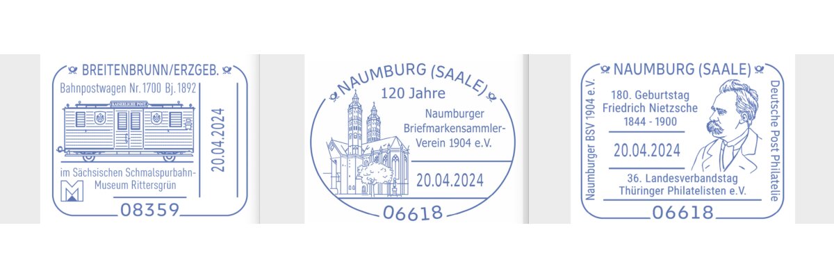 Sonderstempel aus Breitenbrunn und Naumburg - 