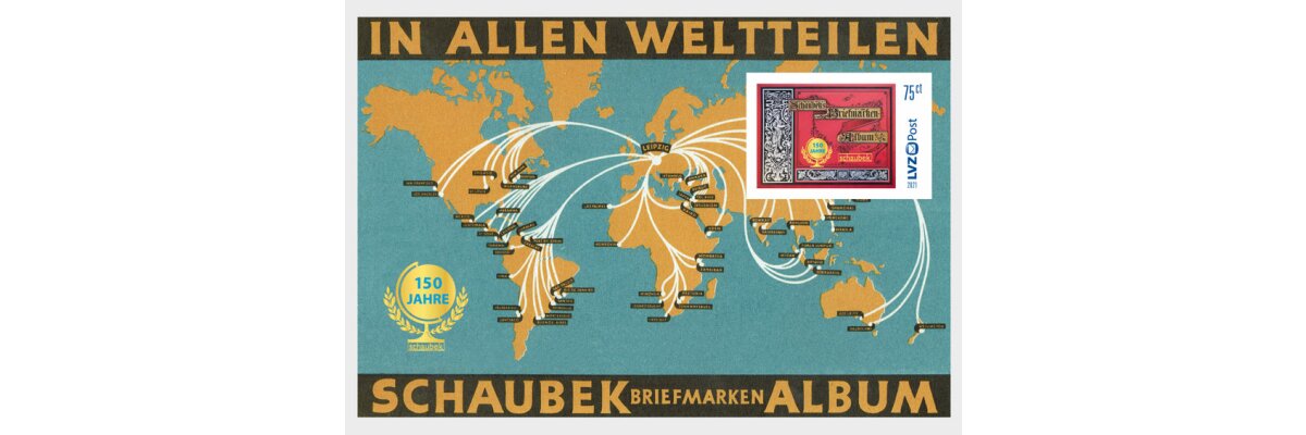 Briefmarken-Sonderedition „150 Jahre Schaubek-Album“ - 