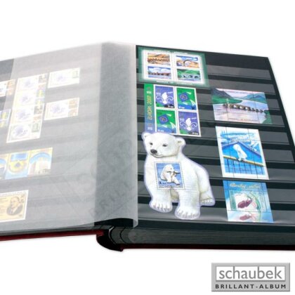 stock book, 64 black pages, 230 mm x 310 mm
