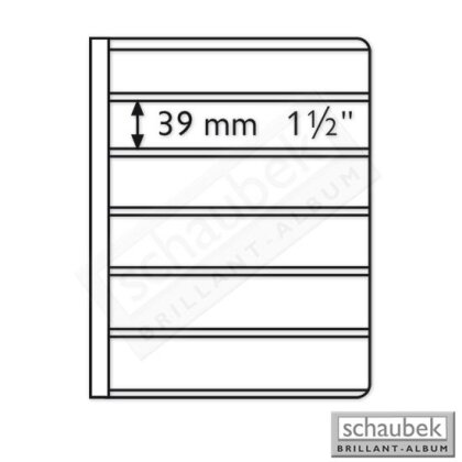 Uniflex-Blätter - 6 Streifen, 39 mm x 195 mm Packung zu 5 Stück
