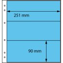 Schaubek-Blanko-Like - 10 sheets yellowish-white 3 pockets 251 x 90 mm