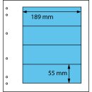 Schaubek-Blanko-Like - 10 Blatt gelblich-weiß 4 Folientaschen 189 x 55 mm