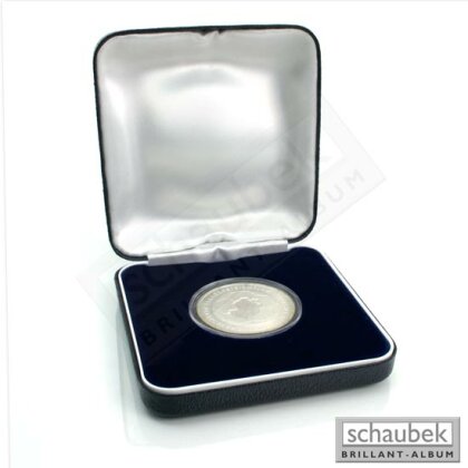 Münz-Etui, Metall, 75 mm x 75 mm für 10-Euro-Münze, inkl. Münzendose D9