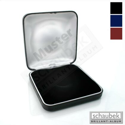 metal coin case, cushioned padding, 75 mm x 75 mm