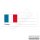 Länderetikett für Münzhülle - Frankreich 1 Bogen mit 15 Flaggen