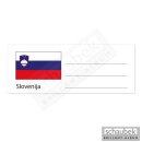 Etiquette pays pour feuille numismatique Slovénie,...