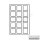 tray for carrying case "Variant" 15 spaces, 52 x 52 mm