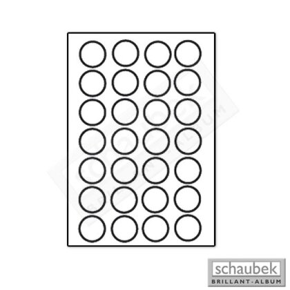 Münzschuber "Solo", blau, 28 Fächer, rund, 33 mm Durchmesser