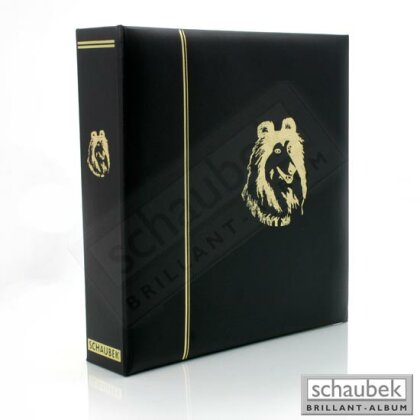 thematic album "dogs" - black screw post binder, in a leatherette incl. 22  thematic sheets