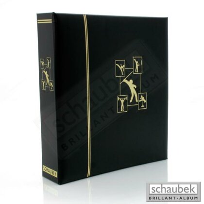 thematic album "sports" - black screw post binder, in a leatherette incl. 22 thematic sheets