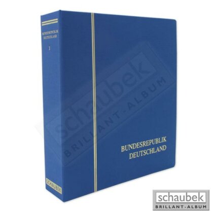 Album Bundesrepublik 1949-1973 Standard im Ganzleinen-Schraubbinder blau, Band I ohne Schutzkassette