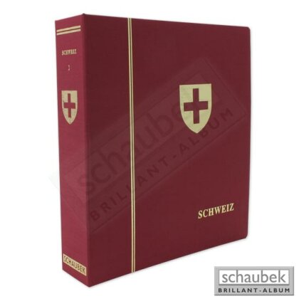 Album Schweiz 1843-1944 Brillant im Ganzleinen-Schraubbinder rot, Band I ohne Schutzkassette
