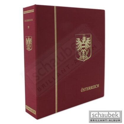 Album Austria 1980-2001 brillant, in a screw post binder red, Vol. III