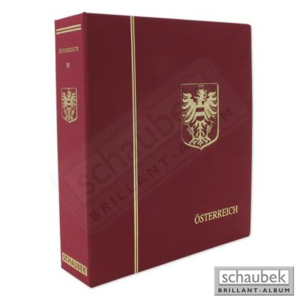 Album Österreich 2002-2009 Brillant im Ganzleinen-Schraubbinder rot, Band IV ohne Schutzkassette