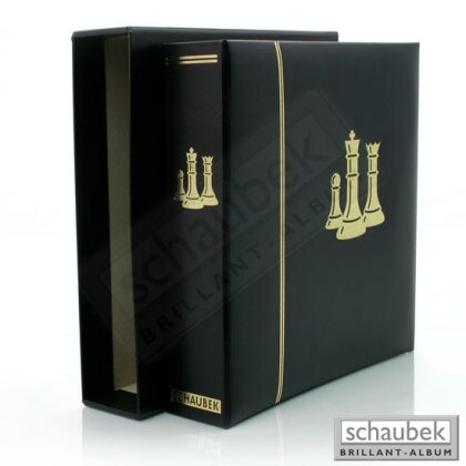 screw post binder black leatherette with golden thematic embossing