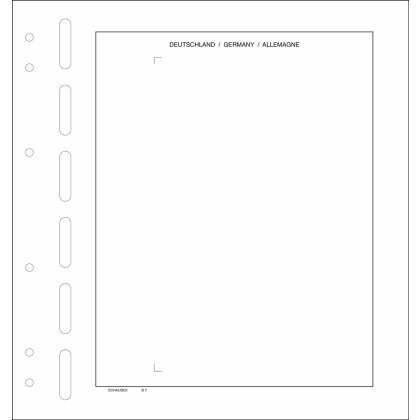 Allemagne - Feuille pour mini-feuillets de 10 timb avec 1 pochette 218 mm x 111 mm - 5 feuilles