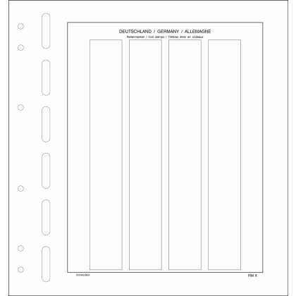 Rollenmarken Deutschland (selbstklebend) 4 Folienstreifen je 32 mm x 227 mm. Packung mit 5