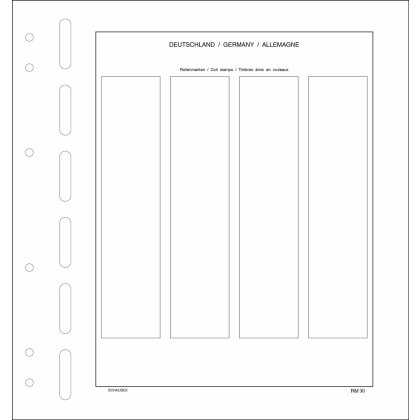 coil stamps Germany (self-adhesive) 4 stripes, each 41 mm x 182 mm