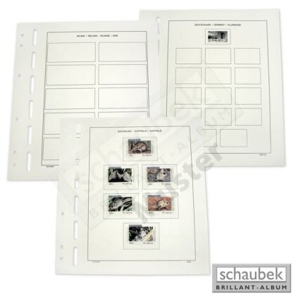 Automatenmarkenblätter Deutschland/18 Felder Brillant - Blanko - 5 Blatt