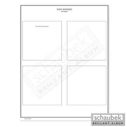 PostModern Dresden - personalisierte Blocks 4 Felder B - Packung zu 5 Blatt