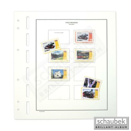 PostModern Dresde - Timbres personalisés 8 cases B - Paquet de 5 feuilles