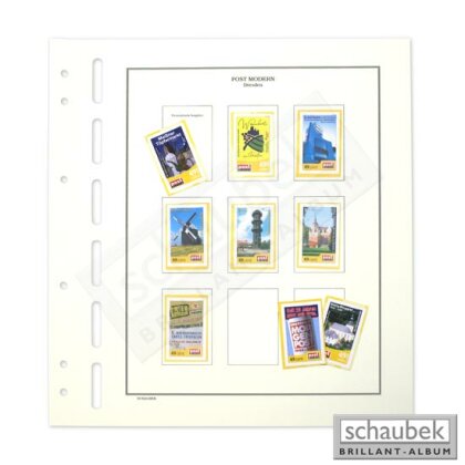 PostModern Dresden - personalised stamps 9 spaces B - pack of 5 sheets