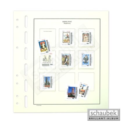Biber Post Magdeburg - personalisierte Marken hoch 9 Felder B - Packung zu 5 Blatt