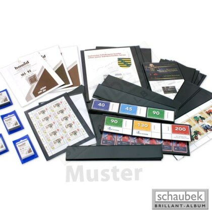 HAWID special block mounts Goethe and Schiller GDR. 110x90 mm, black, pack with 10 foils