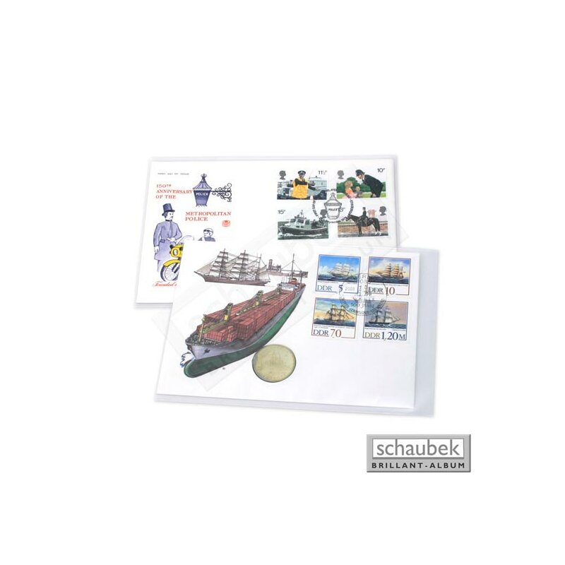 Folienhullen Fur Fdc 128 Mm X 190 Mm Packung Mit 100 Stuck 13 40