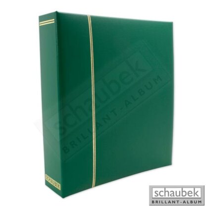 screw post binder, leatherette green