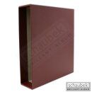 slipcase for screw post binder, red leatherette