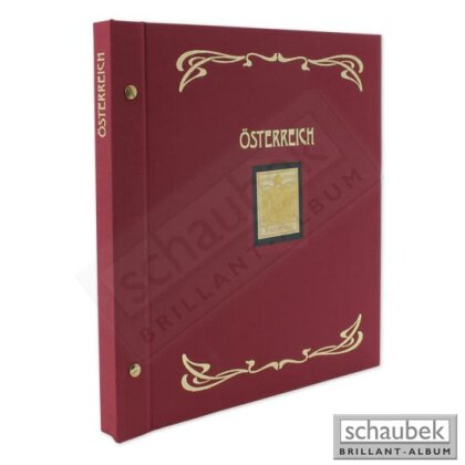 Reliure à vis toilée rouge avec marquage doré edition «Reprint» Österreich