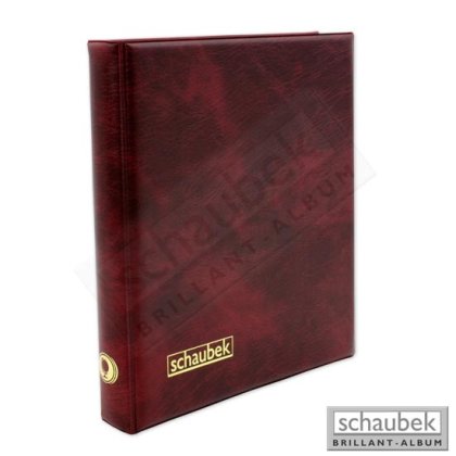 Ringbinder "Genius" mit wattiertem Kunstleder-Einband rot