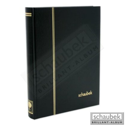 stock book, 32 white pages, 175 mm x 225 mm black