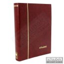 stock book, 32 white pages, divided, 230 mm x 310 mm red