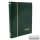 stock book, 32 white pages, divided, 230 mm x 310 mm green