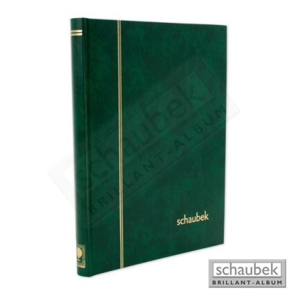 stock book, 32 black pages, 230 mm x 310 mm green