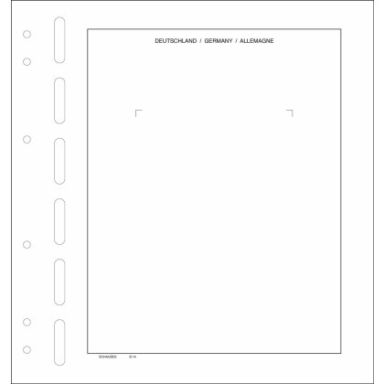 Bundesrepublik - Zehnerbogenblatt mit 1 Folie 119 mm x 71 mm - 5 Blatt