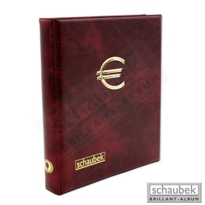 2-Euro-coin album incl. 5 sheets to hold 100 coins red