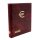 ring binder "Genius" with padded leatherette cover and gold embossing "Euro" red