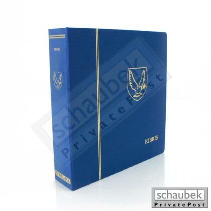Album Zypern, griechische Post 1928-1999 Standard im Schraubbinder blau, Band I, Prägung "Kibris" ohne Schutzkassette