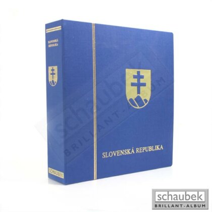 Album Slowakische Republik, Kleinbogen 1993-2009 Standard im geprägten Leinen-Schraubbinder blau, Band I, ohne Schutzkassette
