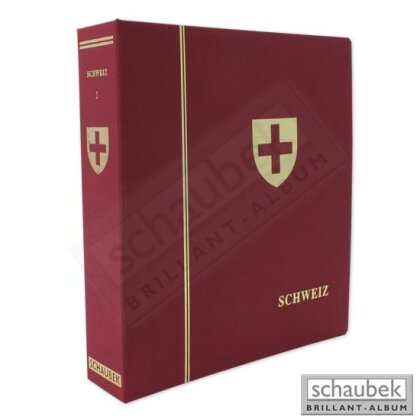 Album Switzerland 2010-2019 Brillant screw post binder leatherette red