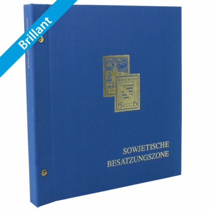 Album Germany Soviet Zone 1945-1949 B, in a in blue screw post binder cloth