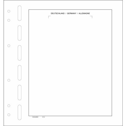 German sheets of ten - 1 foil 110 mm x 227 mm pack of 5 sheets