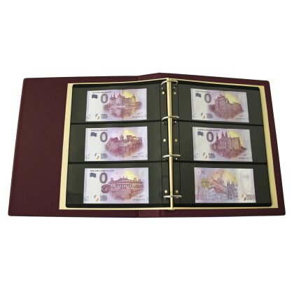 Album for 0-Euro banknotes red