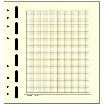 Blankoblätter gelblich-weiß  mit schwarzem Netzdruck