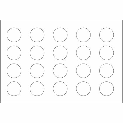 Schaubek-Münztablett Viktoria 29-20- 20 Felder á 29 mm Durchmesser