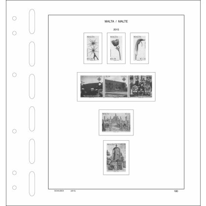 Schaubek intérieurs préimprimés Malte 2015-2017 Standard