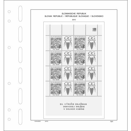 Schaubek set of leaves Slovak Republic 2015-2019 brillant - sheetlets